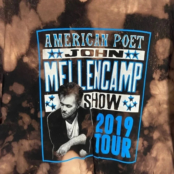 John Mellencamp Concert T Shirt Adult XL Acid Washed‎ 2019 American Poet Tour - Picture 8 of 10